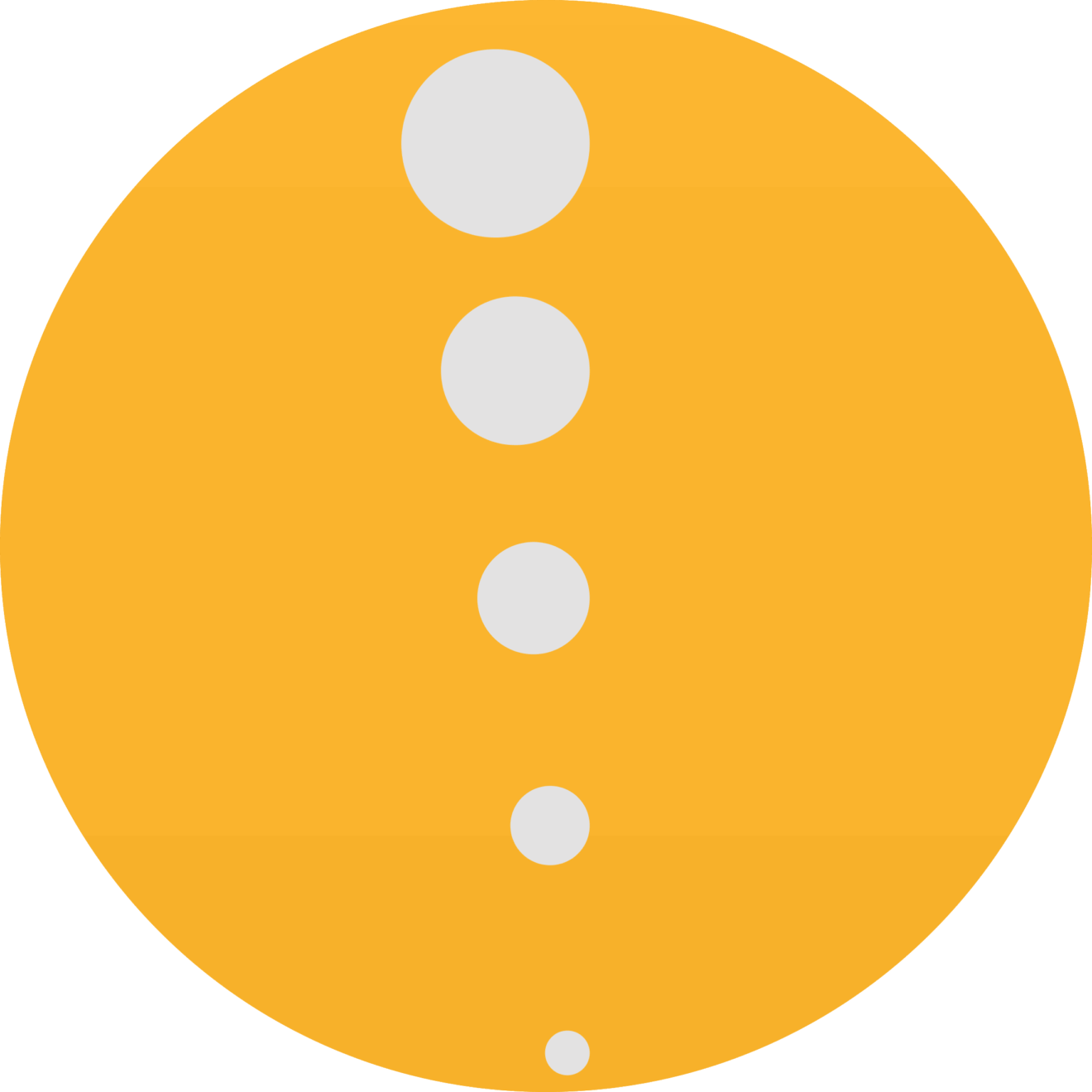 Katharina Meiners Logo, Kreis in orange mit weissen Punkten