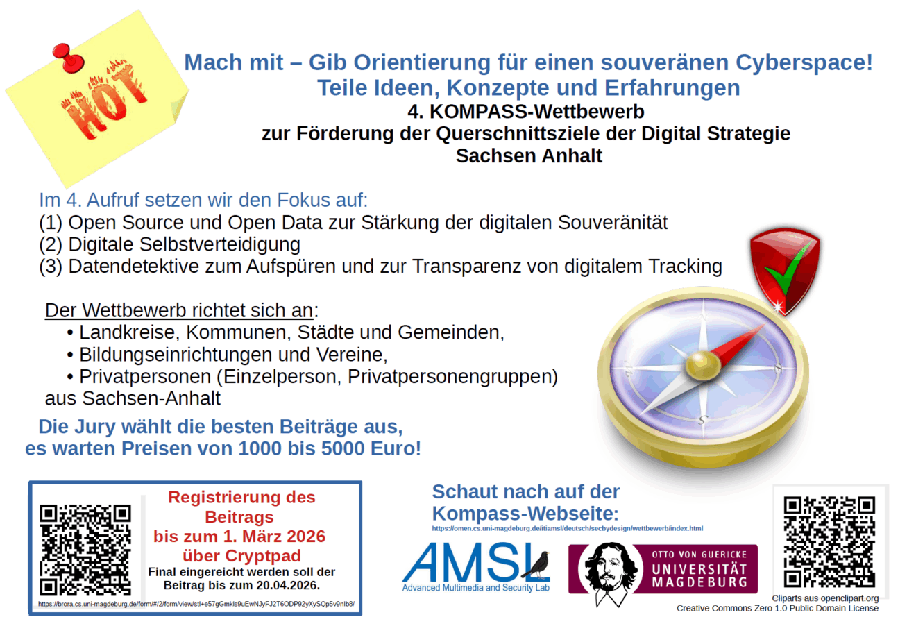 KOMPASS-Wettbewerb zur Förderung der Querschnittsziele der Digital Strategie Sachsen Anhalt